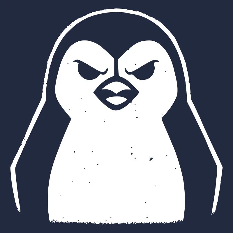 pinguin stencil grunge minimalistisch-vector Linux