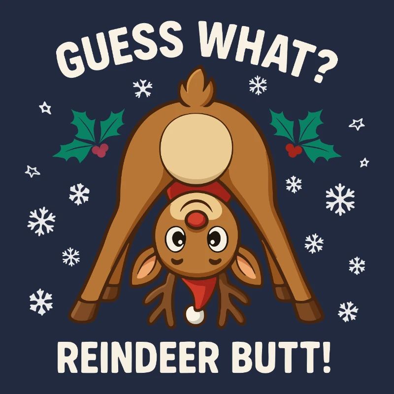 Devine quoi blague de Noël sur les fesses de renne
