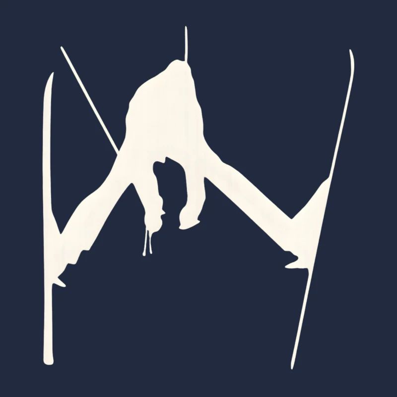 Freestyle Ski Jump Silhouette