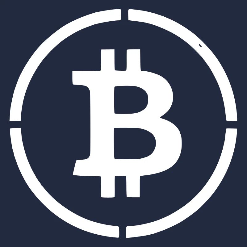 Bitcoin Logo B Symbol Stencil Vector