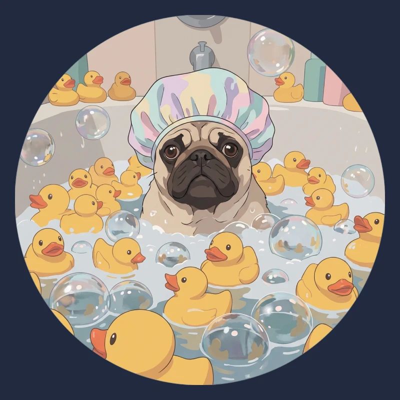 Mops in the bubble bath