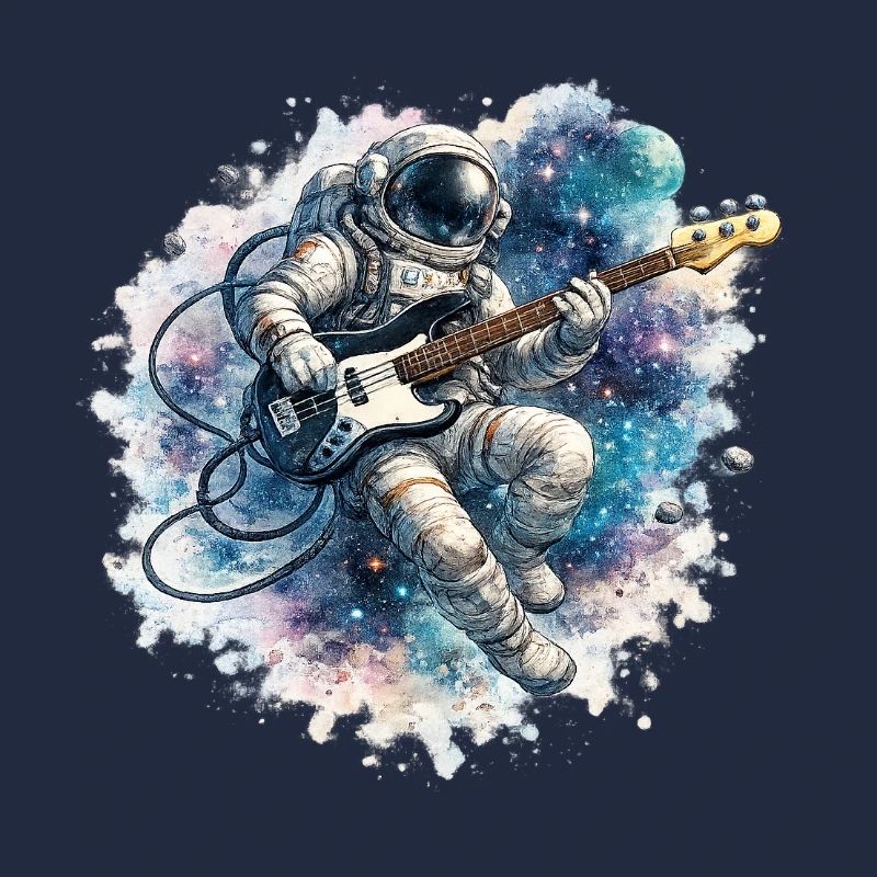 Astronaute spatial avec basse