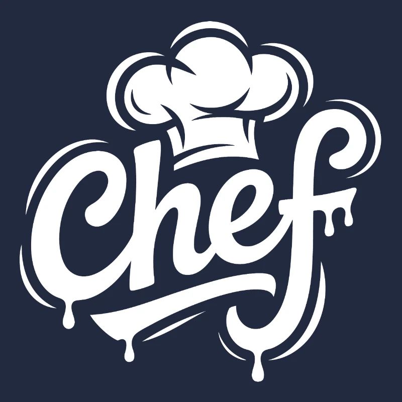 Lettrage du logo du chef