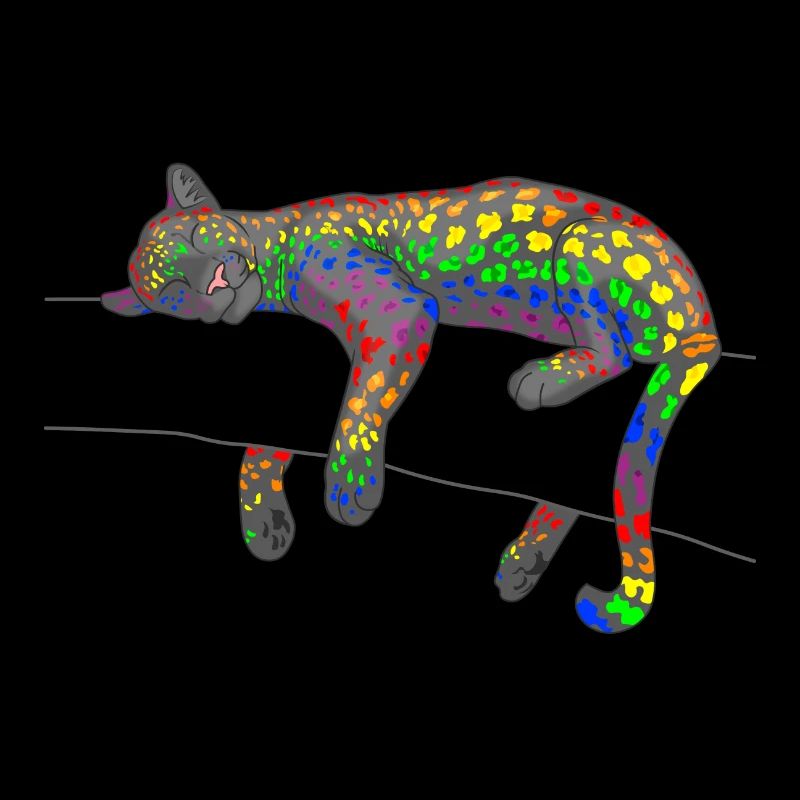 Regenbogen Leopard