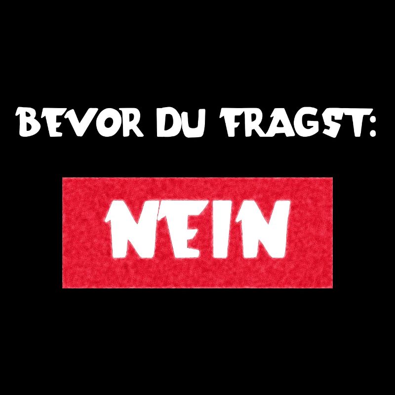 Bevor du Fragst: Nein!