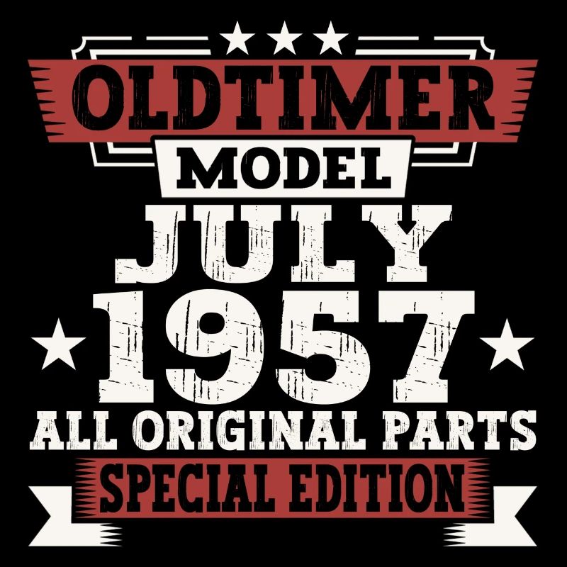 Oldtimer Juli 1957 65. Geburtstag Geschenk Herren