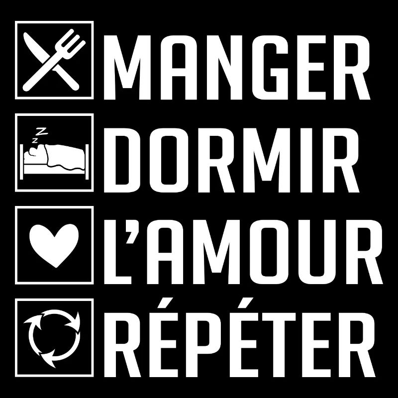 Manger, Dormir, L'amour, Répéter