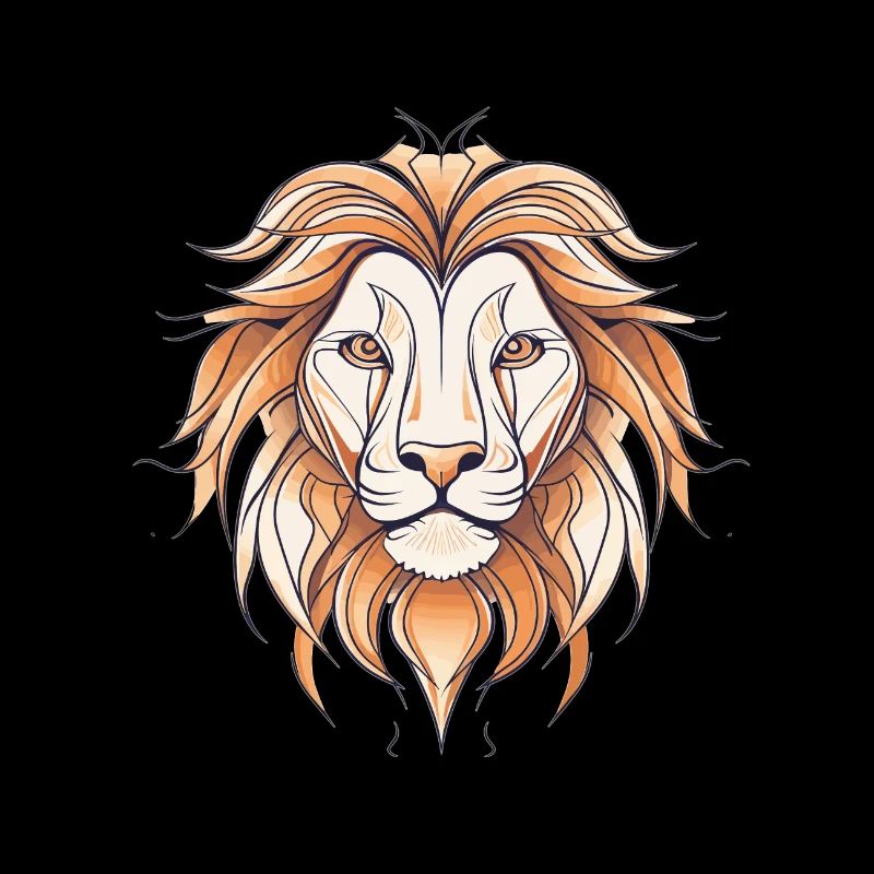 wild lion Löwe charmant linie Design