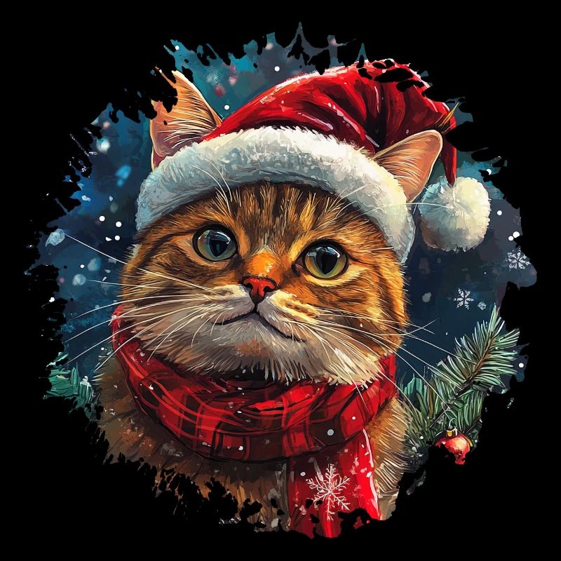 Chat Père Noël