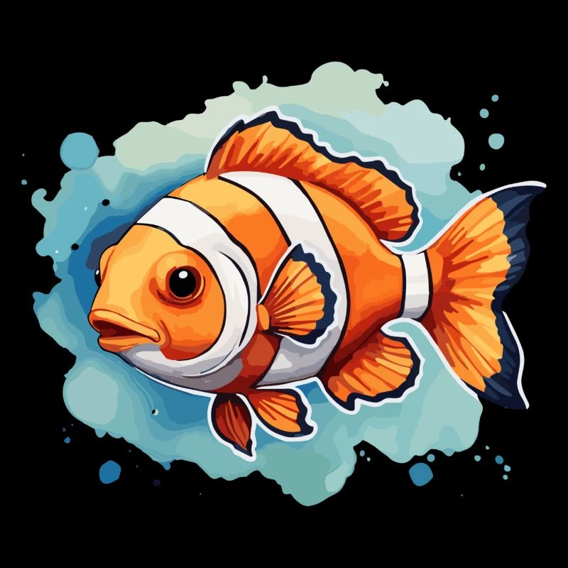 Poisson-clown coloré dans un aquarium mignon mignon Nemo