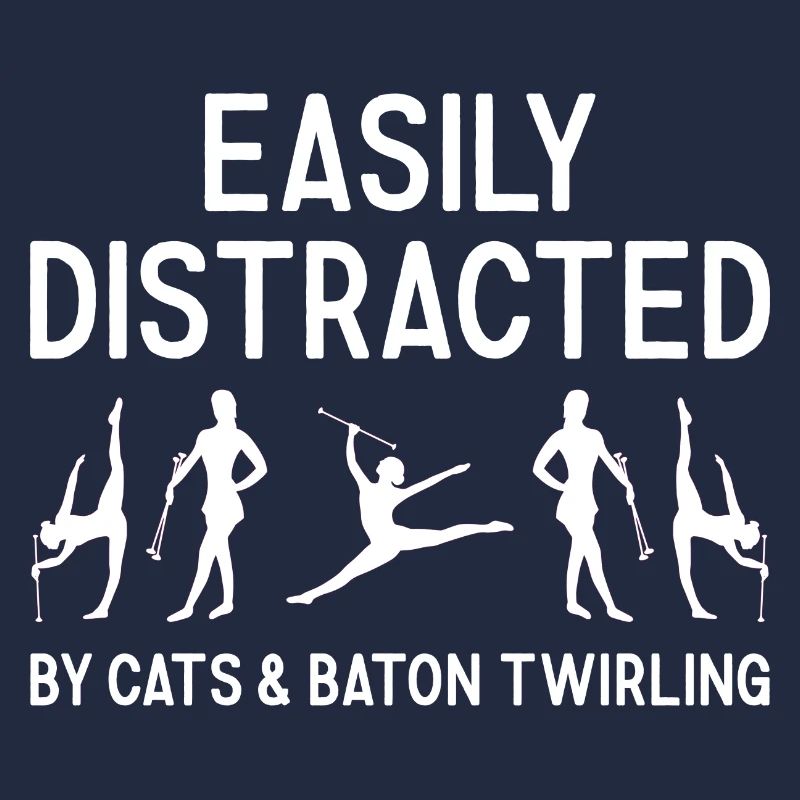 Facilement distrait par les chats et le twirling de bâton
