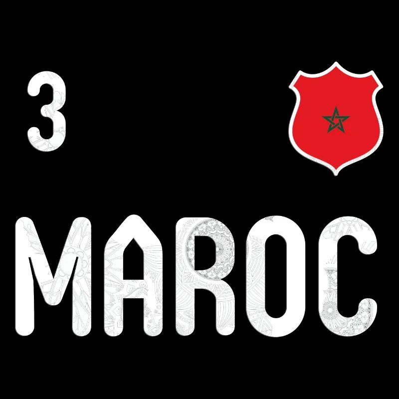 Teeshirt Maroc avec le numéro 3