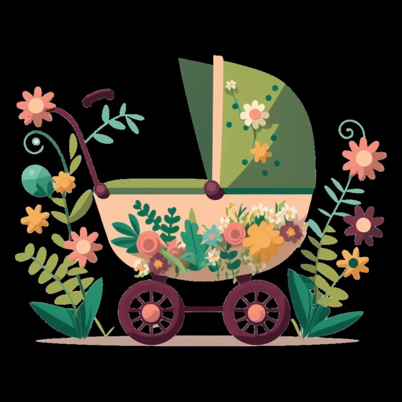 Poussette fleurie 1