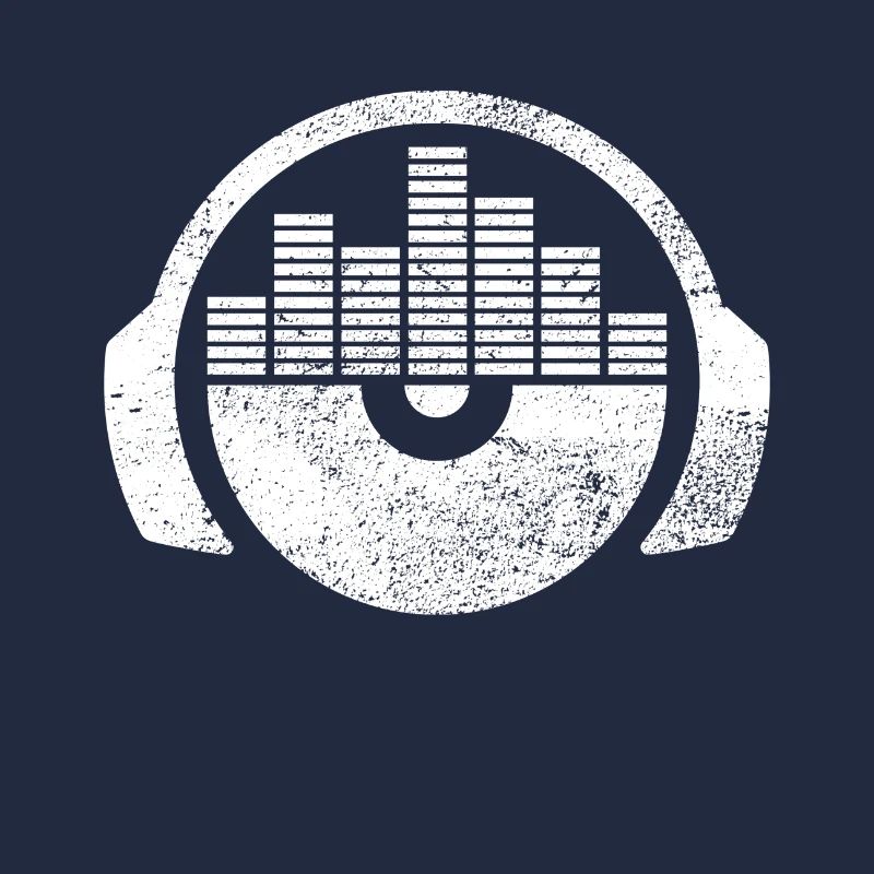Kopfhörer Eqalizer Schallplatte DJ