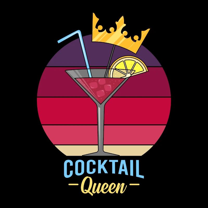 Cocktail Queen Party Hard with Crown Cosmopolitan