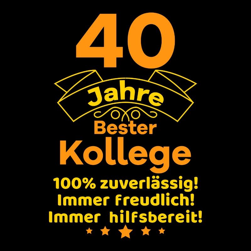 40 Jahre bester Kollege Dienstjubiläum Geschenk