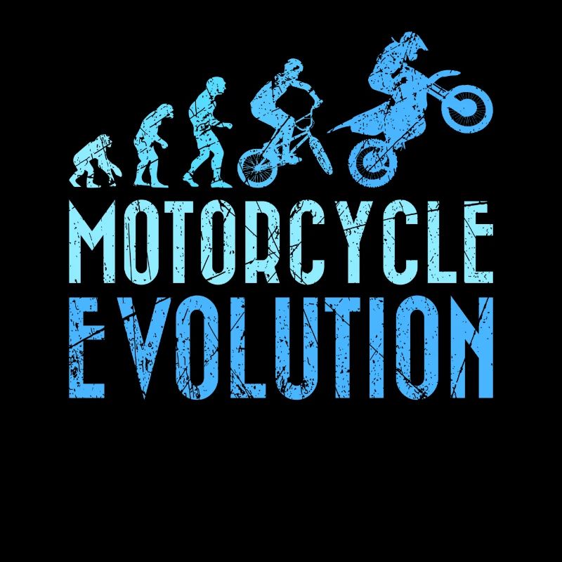 Motorradfahrer Evolution Mensch Entwicklung