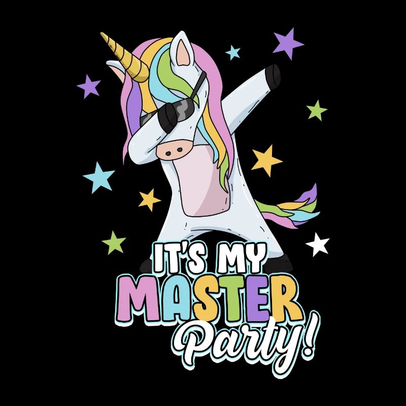 Master Abschluss Geschenk Einhorn Party Feier