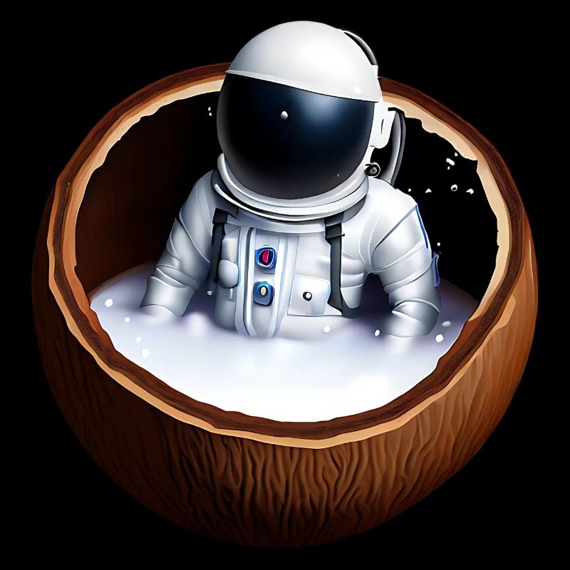 Astronaute dans une noix de