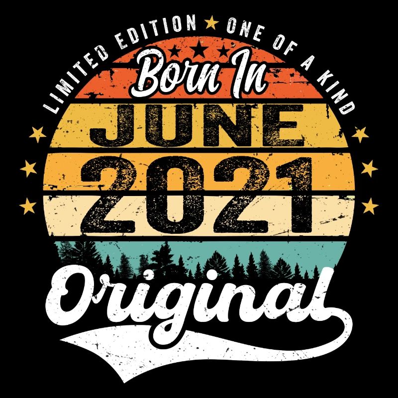 Born in June 2021 Birthday Gift June 2021