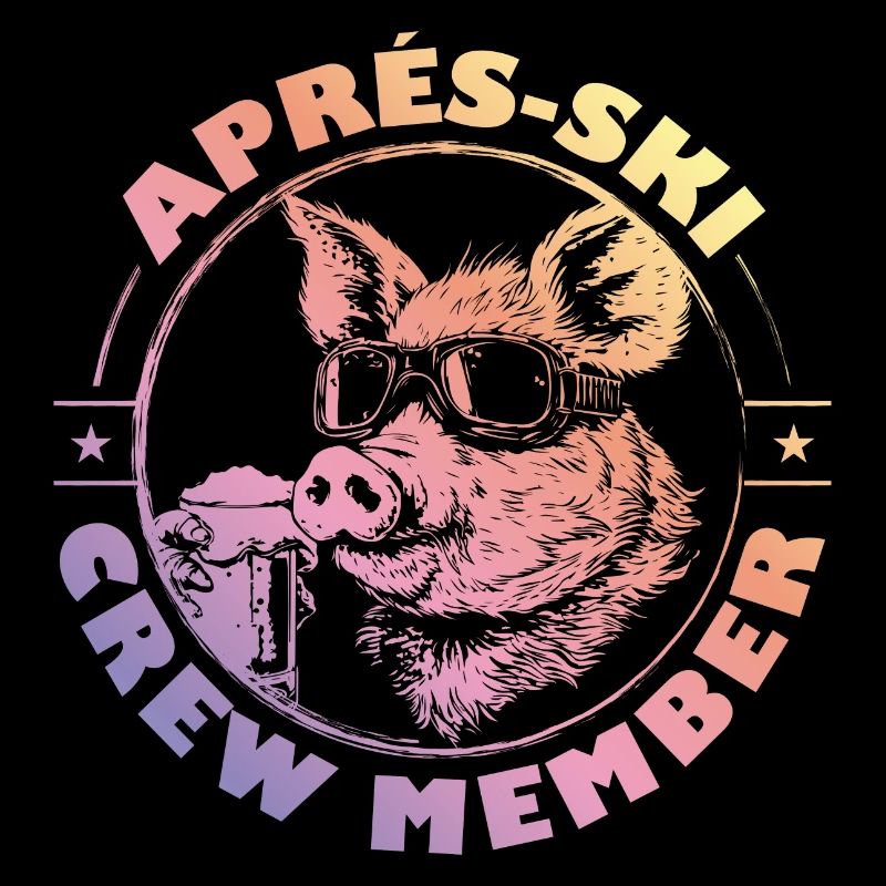 Cochon Après-Ski Cochon Équipe Dire Coloré