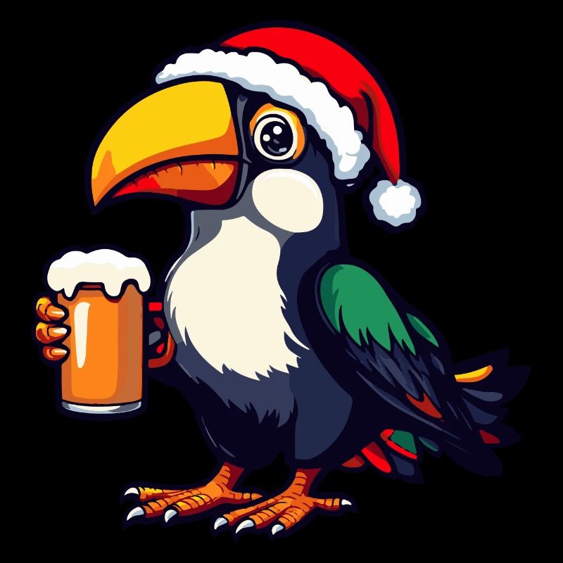 Tukan Vogel Weihnachten Bier