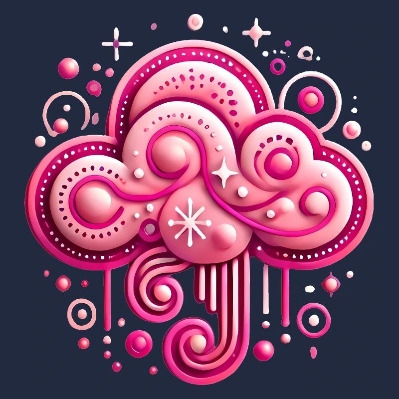 Conception fantaisiste de nuage rose