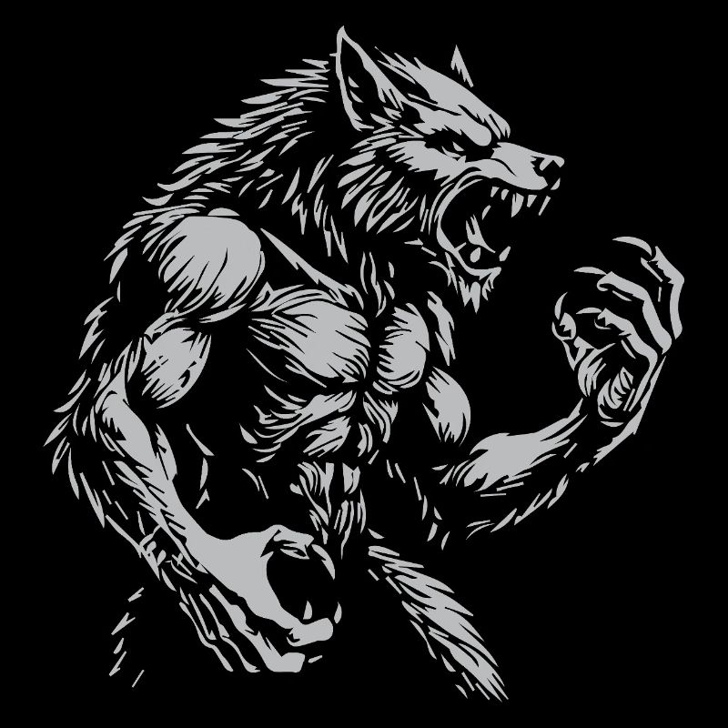 Grimmiger Warewolf Illustration