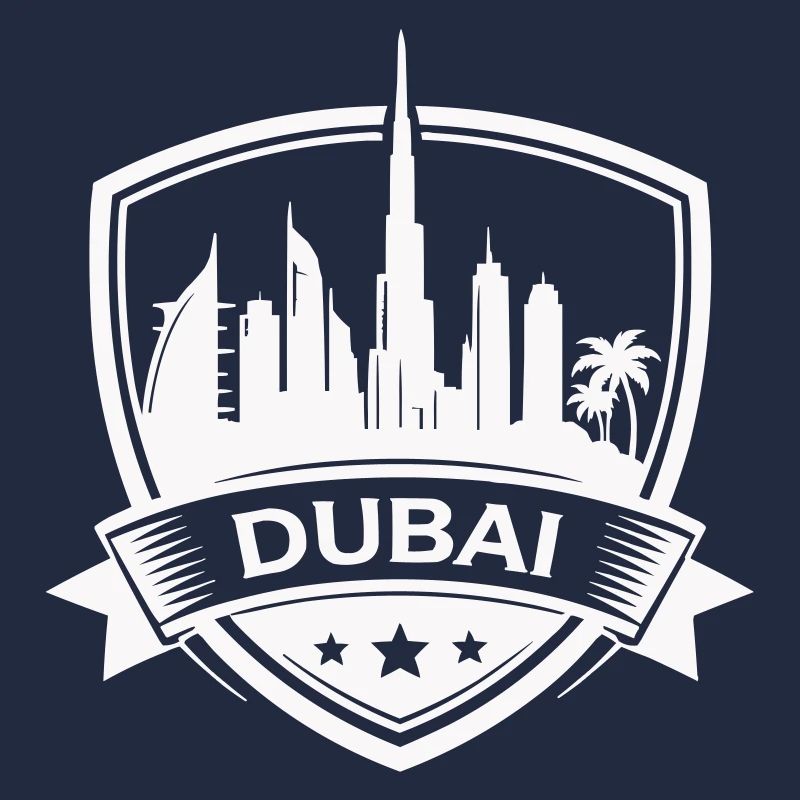 Dubai Skyline Abzeichen Schild