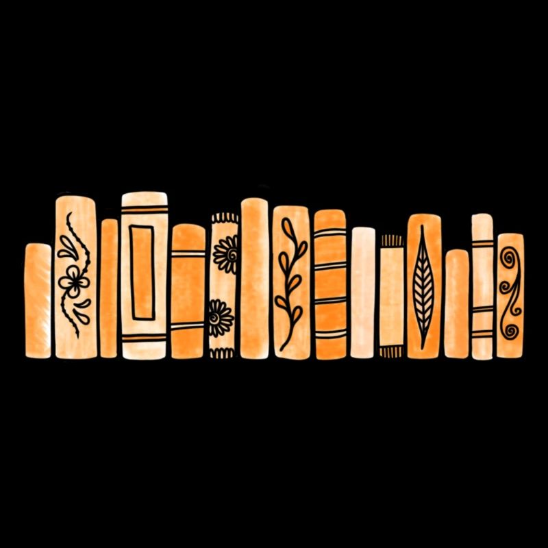 Orangefarbene Pastellbücher