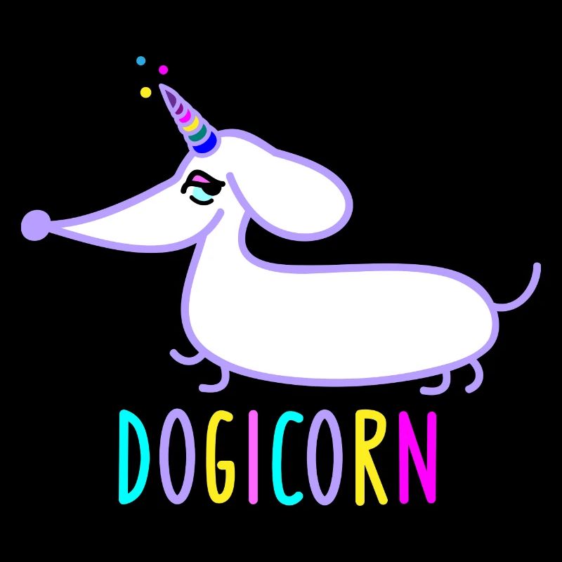 Dackel als Einhorn (b)