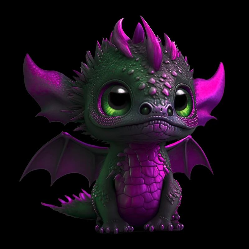 Bébé Dragon Rose | Mignon bébé dragon rose