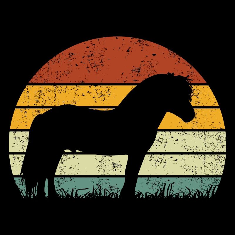 Fjordpferd Vintage Retro