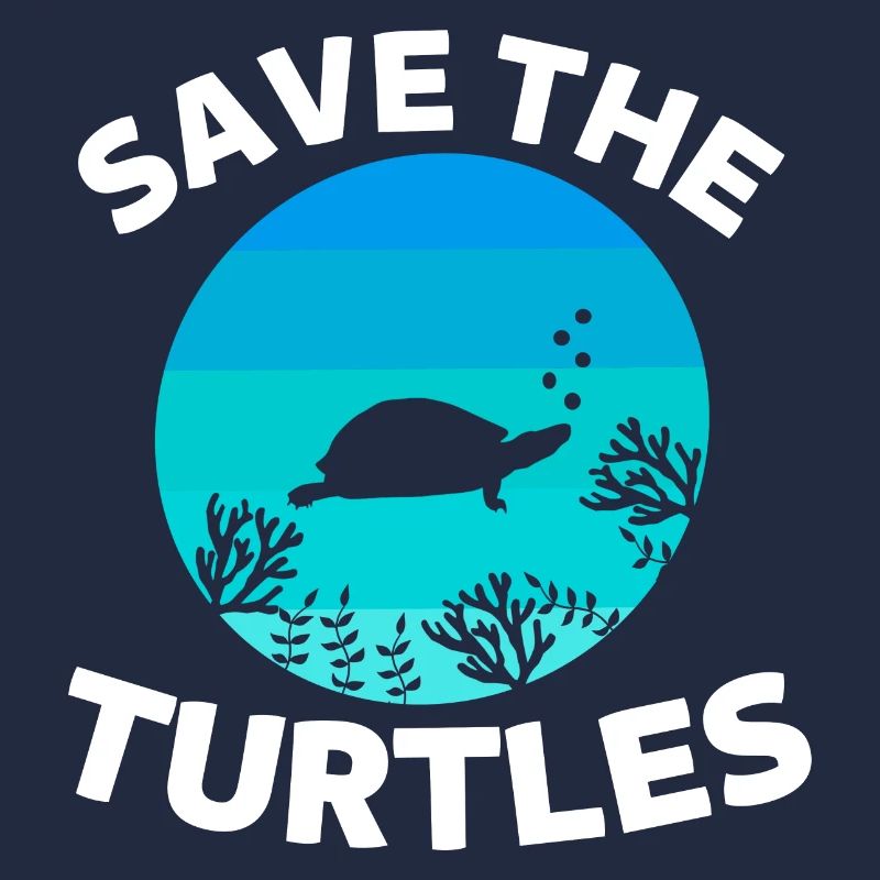 Save the Turtles Retro Sea Turtle