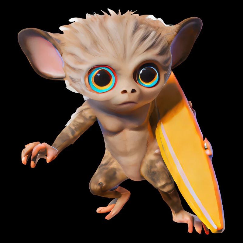 Surfboard wearing tarsier