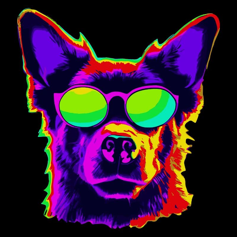 Stylischer Vierbeiner mit Sonnenbrille