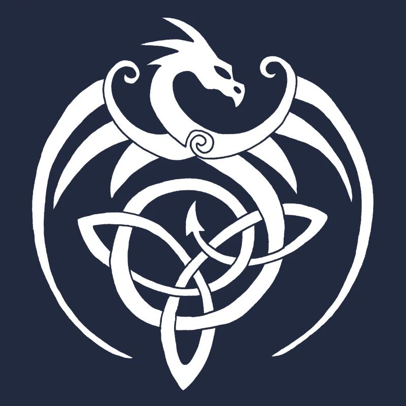Dragon blanc et symbole celte