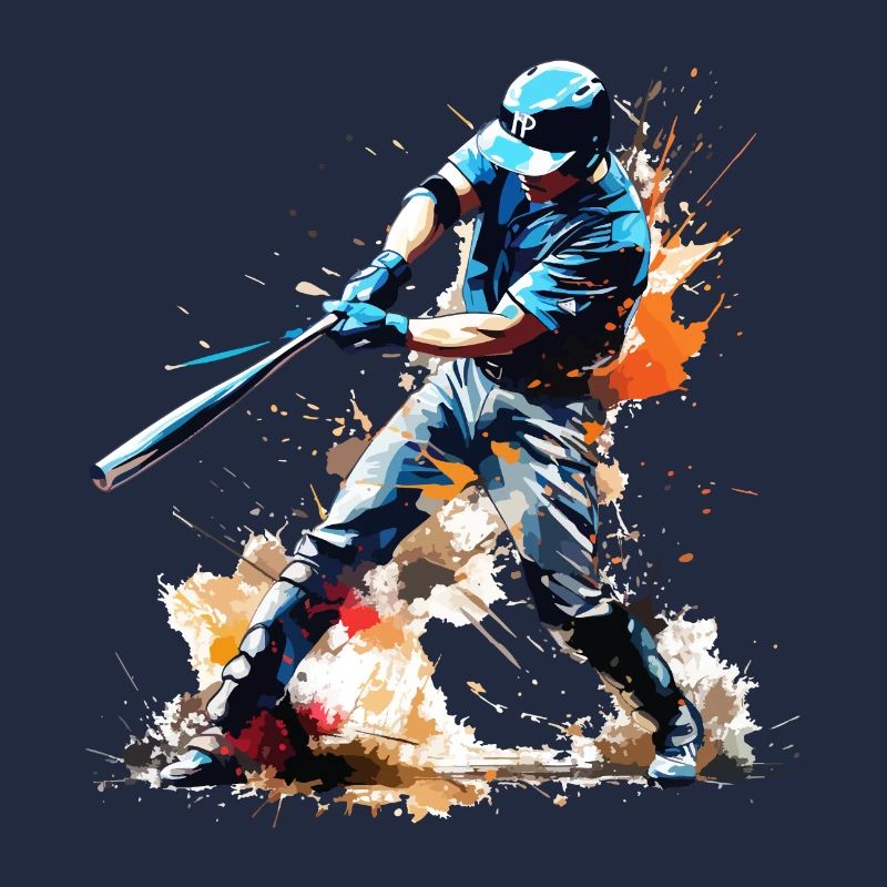 Baseball Baseball Player Home Run Bats Splash