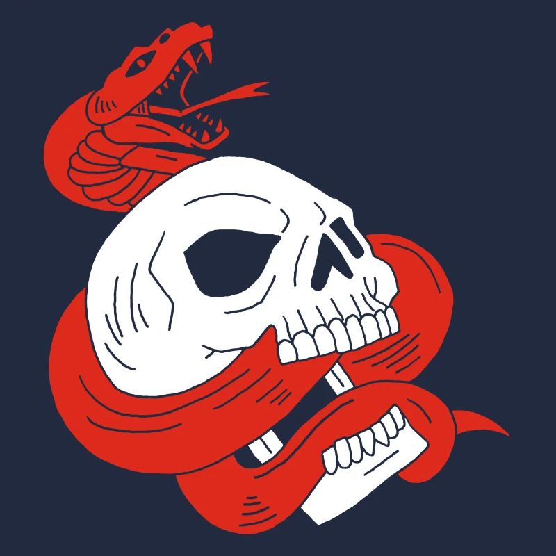 Le crâne et le serpent rouge