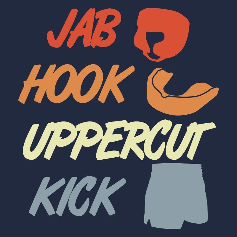 Jab Hook Uppercut Coup de pied