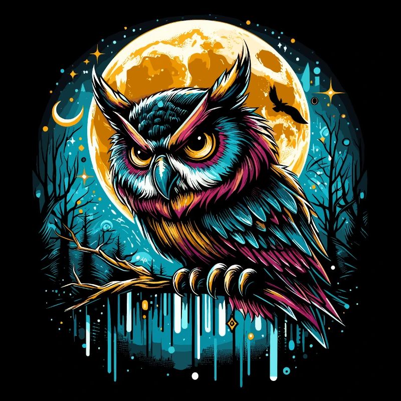 Chouette dans la nuit