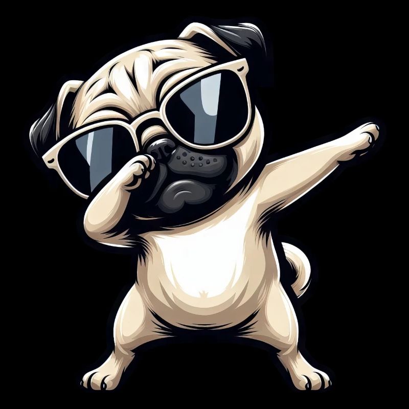 Hund Mops Cool Dab Dabbing