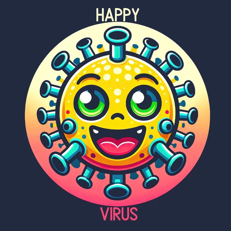 Freudige Virus-Freude