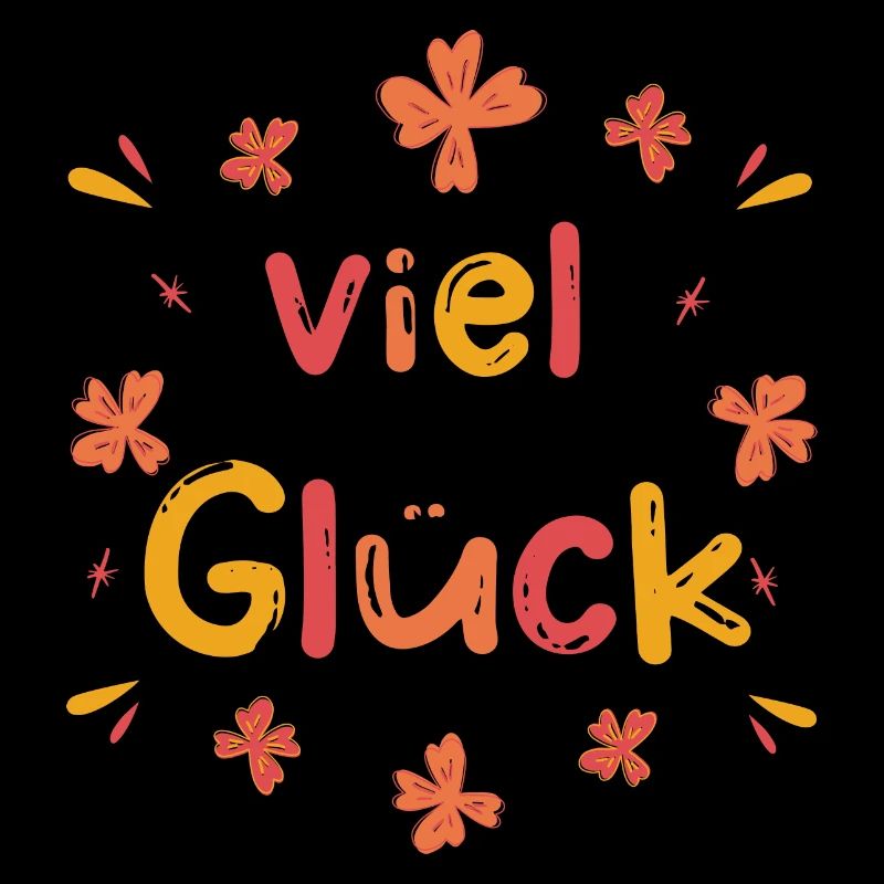 Viel Glück - Glücksbringer - Kleeblatt