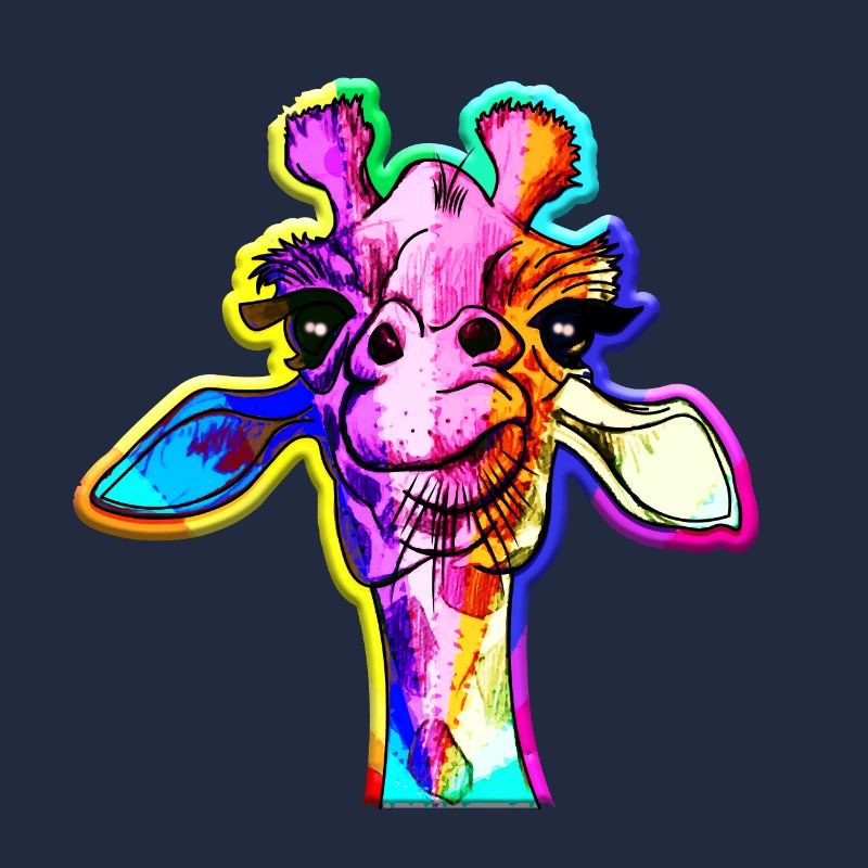 Regenbogen Giraffe Punk Giraffe Rainbow