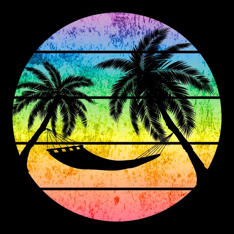 Sunset Hamac Vintage Retro Sunset