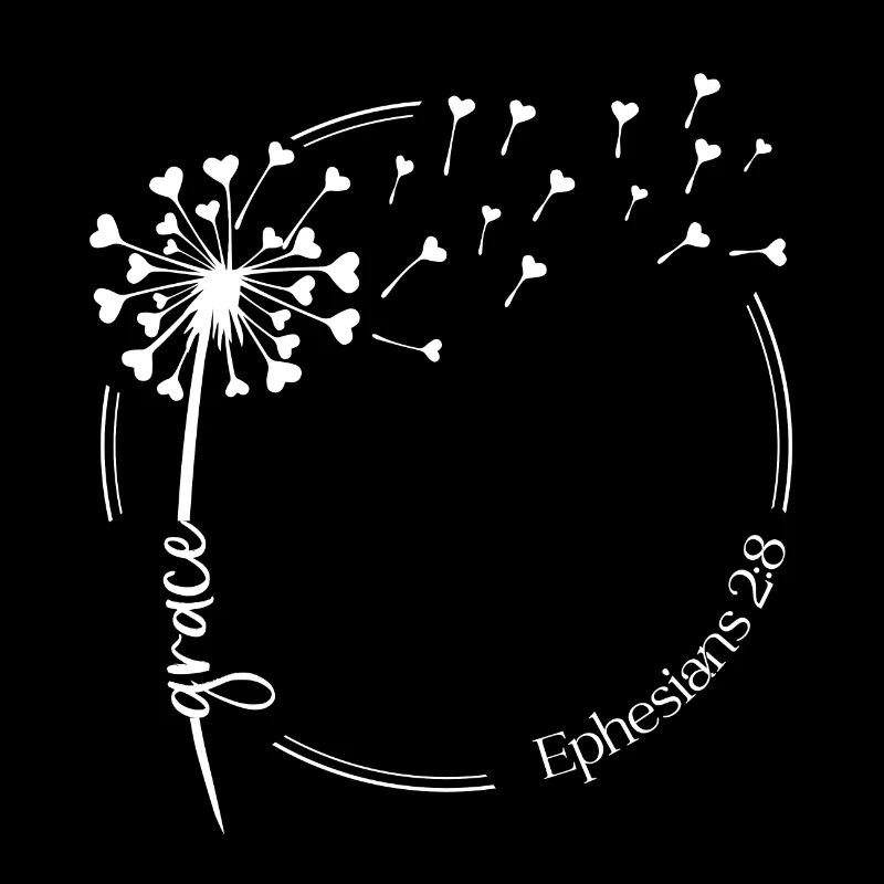 Christian Dandelion design grace Ephesians 2:8