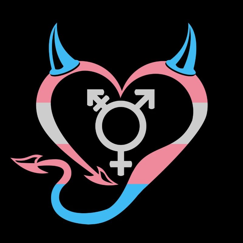 Teufelsherz Transgender mit Symbol