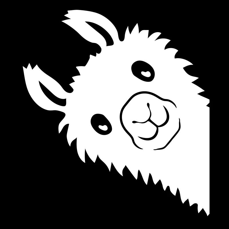 Lama guckt seitlich