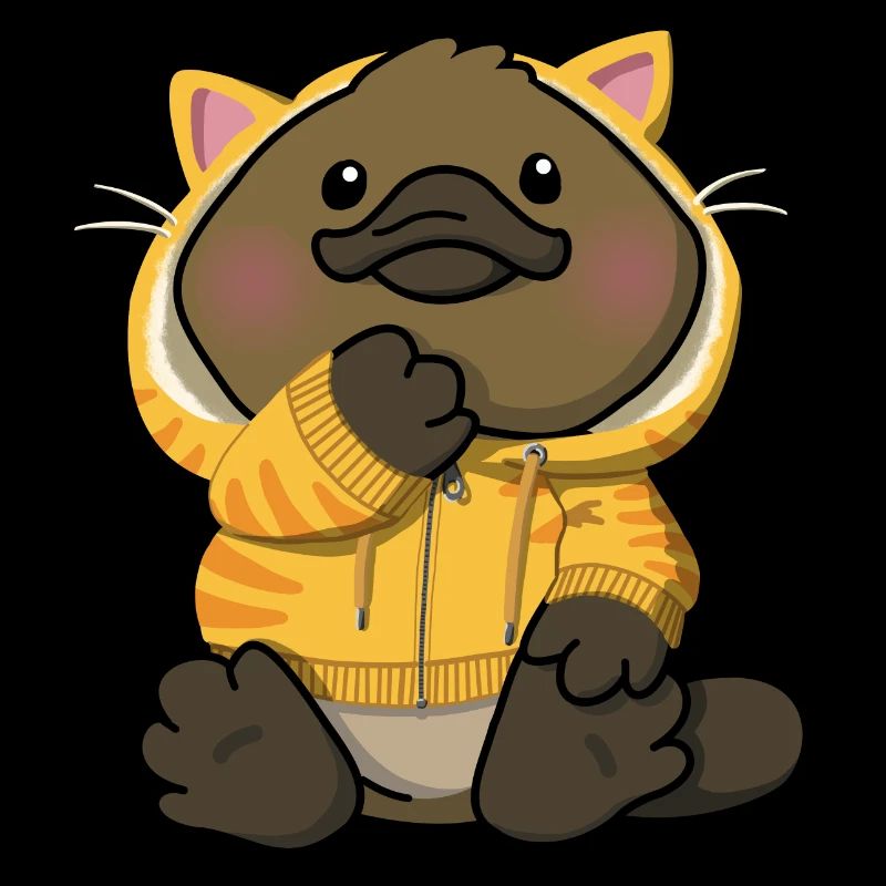 Ornithorynque mignon dans cat Ear Hoodie - Ornithorynque